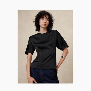 Banana Republic Double Satin Seamed Blouse